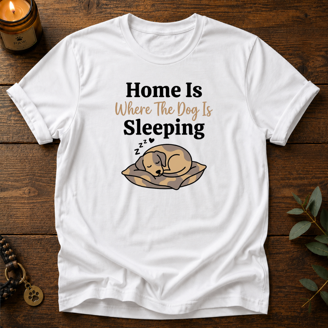 Home Is Where Dog Sleeping T-Shirt